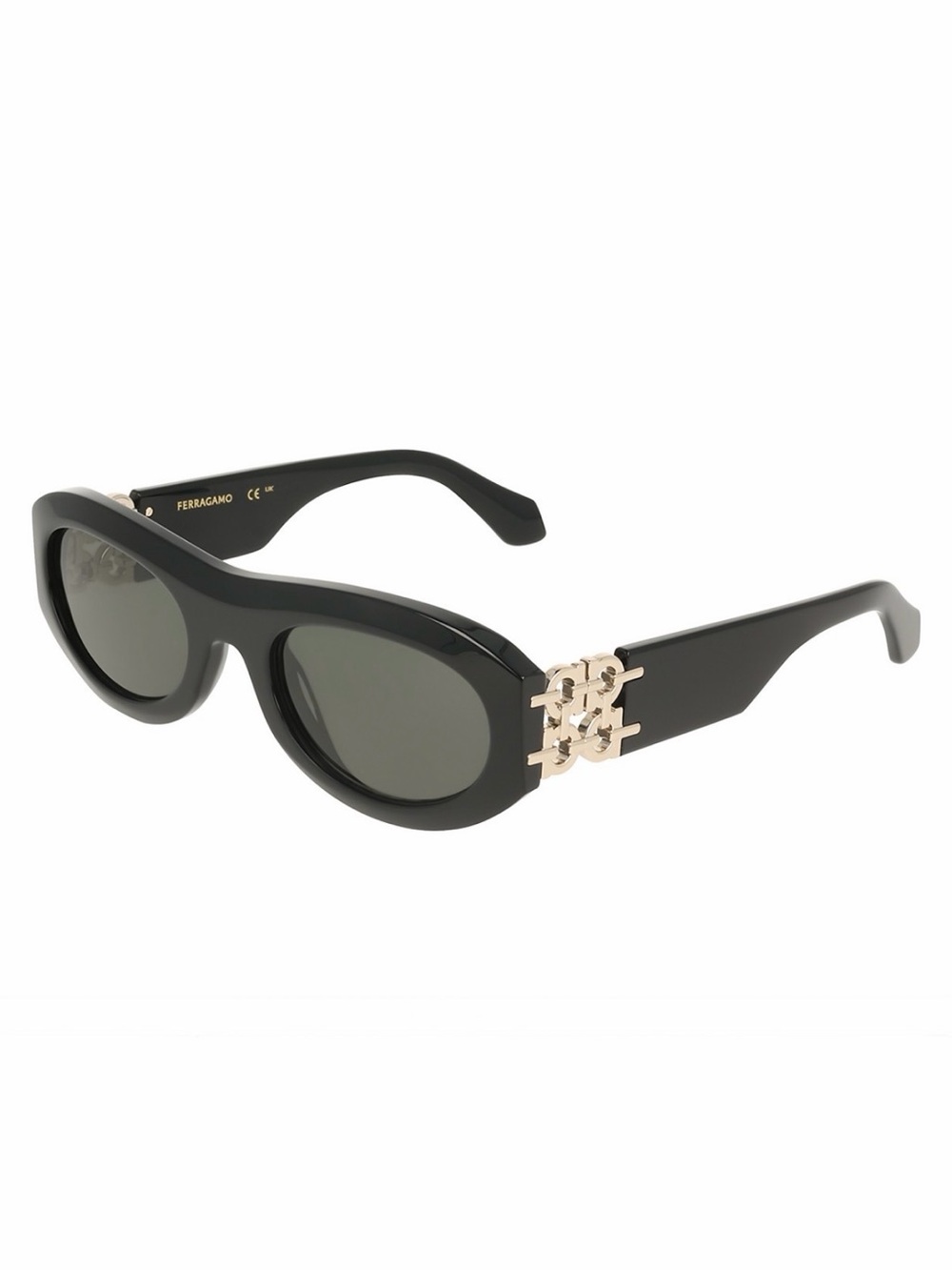 New Salvatore Ferragamo SF2082SE 001 Women's Black Sunglasses Authentic
